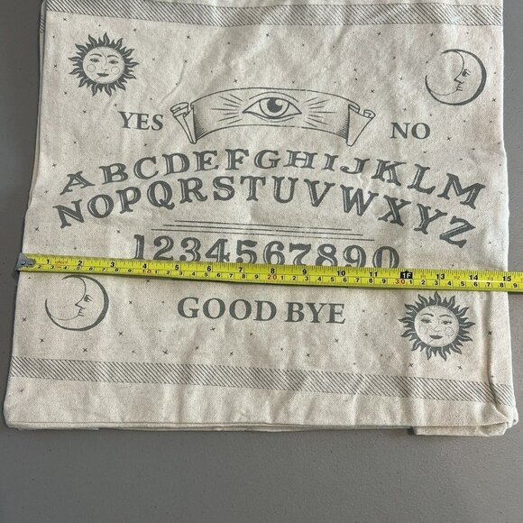 Ouija Board Reusable Canvas Tote Shopping Bag Gray Tan - Picture 7 of 8